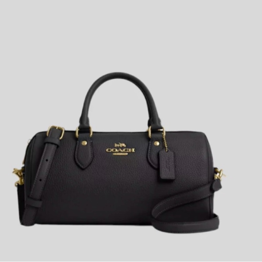 Coach Long Rowan Satchel with Gold Accents EUC